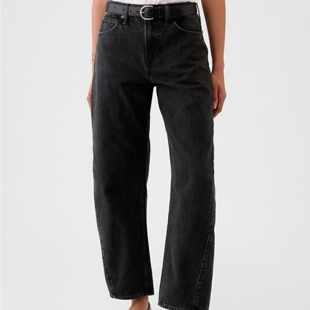 Womens High Rise barrel jeans